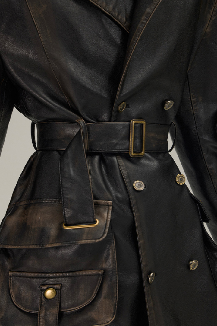 Berlin Over Leather Trench