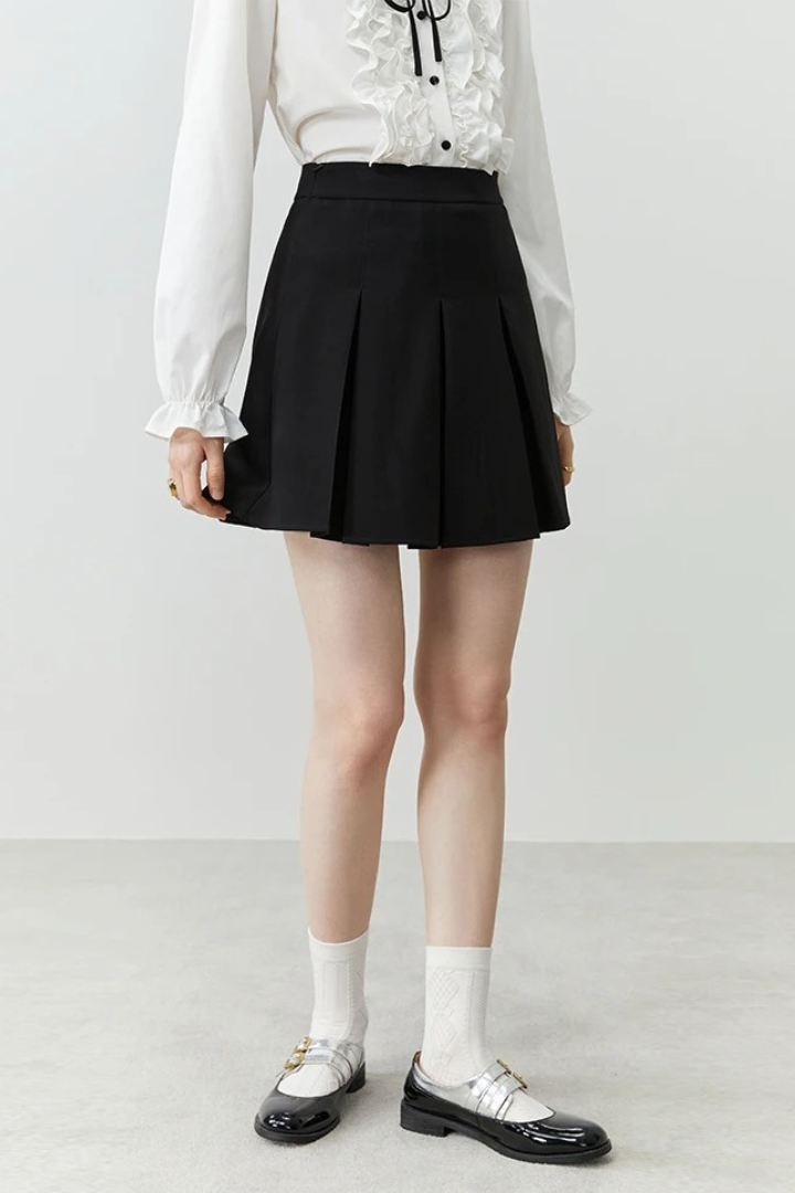 Pleated Miniskirt