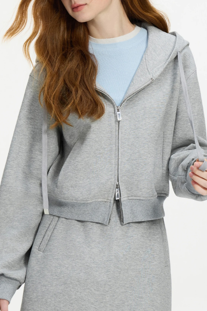 Cropped Sweatshirt Zip