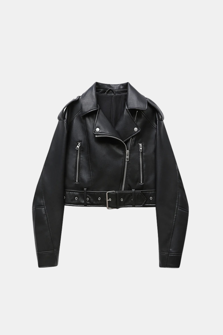 Eva Crop Leather Jacket