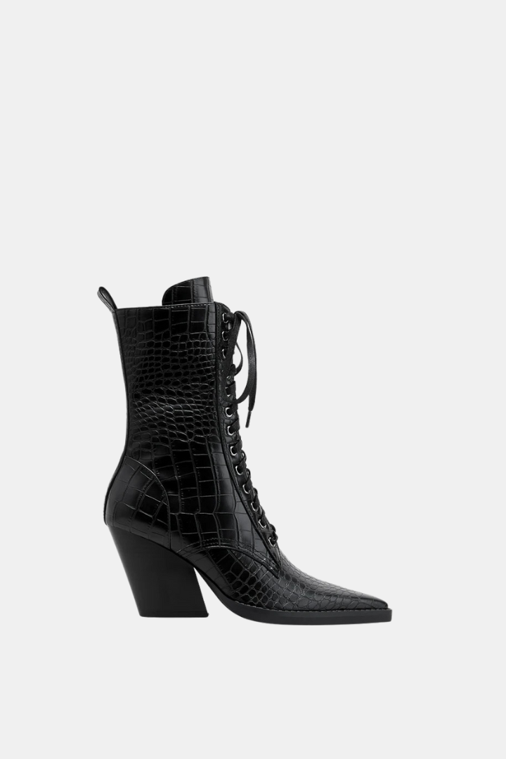 Python Lace-Up Boots