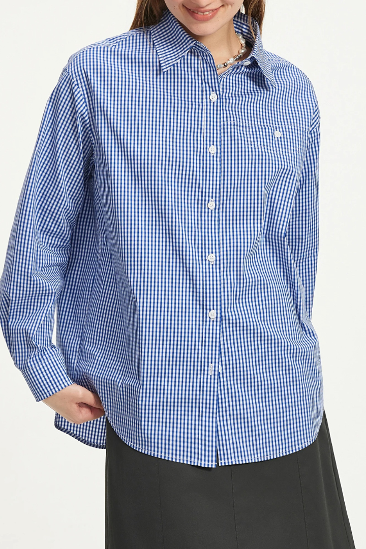 Checkered Blu Shirt