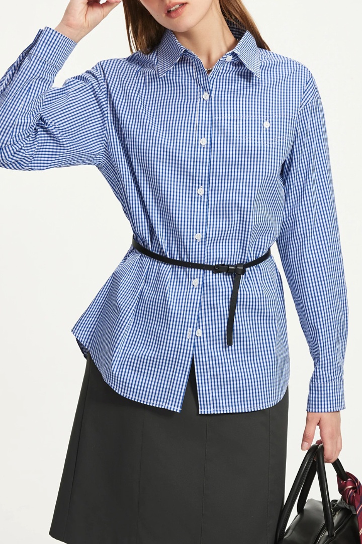 Checkered Blu Shirt