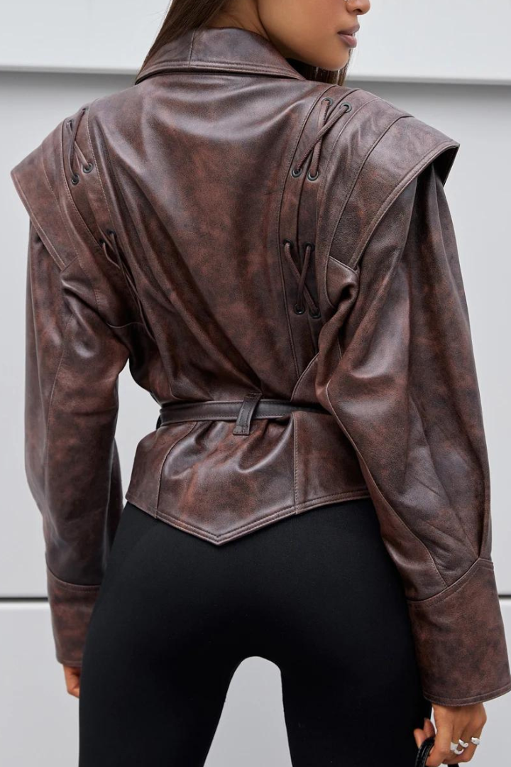 Diva Short Leather Jacket