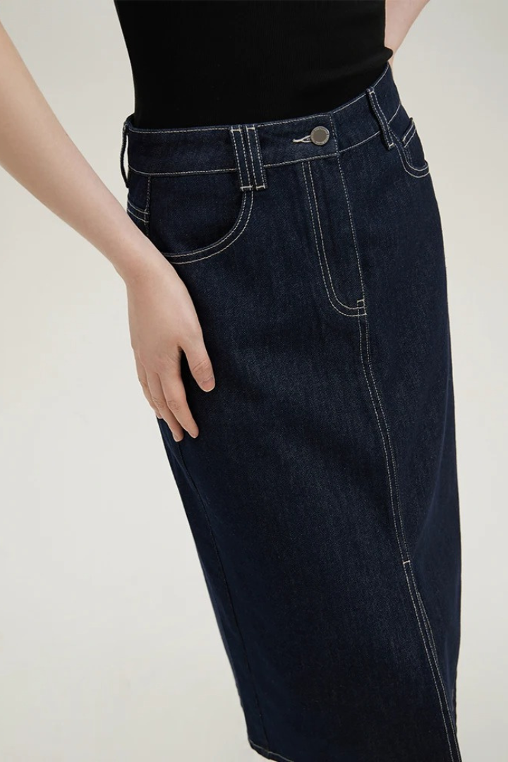 High Waist Denim Skirt