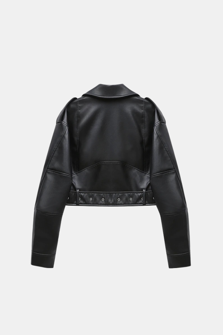 Eva Crop Leather Jacket