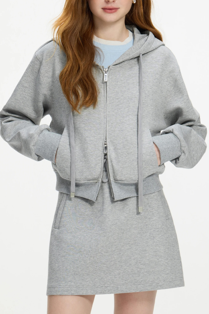 Cropped Sweatshirt Zip