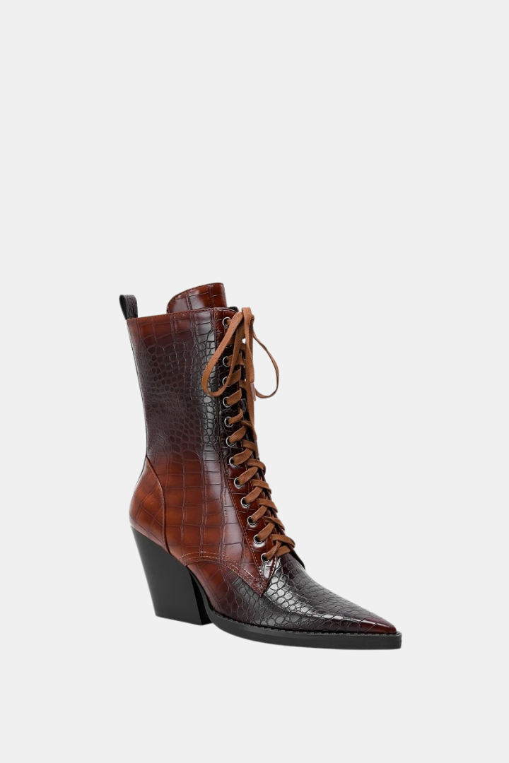 Python Lace-Up Boots